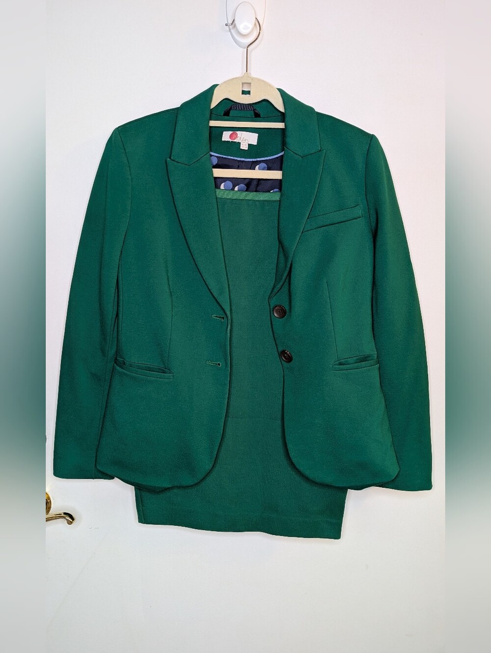 Boden Emerald Green Women's Blazer And Skirt Suit Size 6